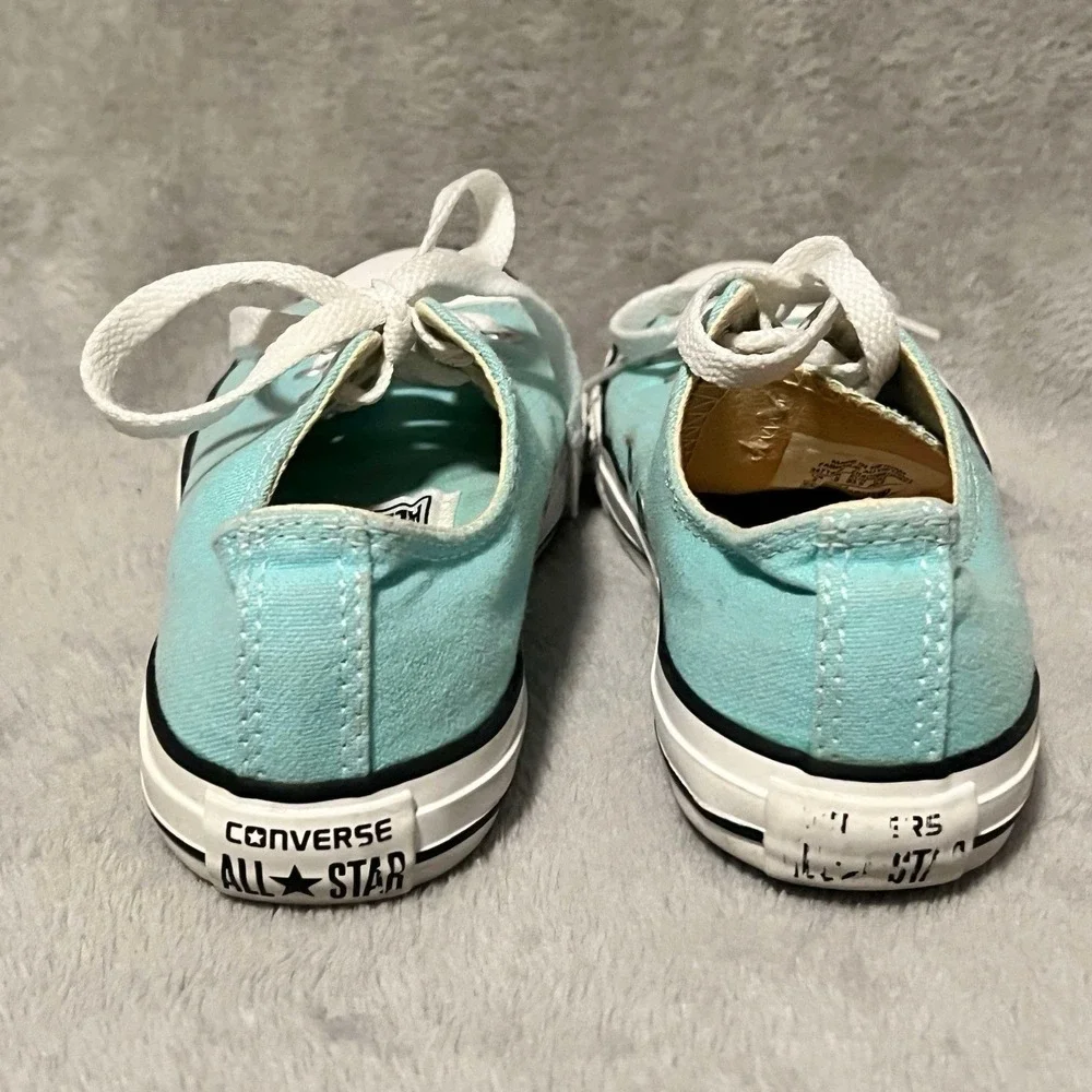 Converse All‎ Star shoes Unisex Youth Size 2 Turquoise Blue Low Top Sneakers